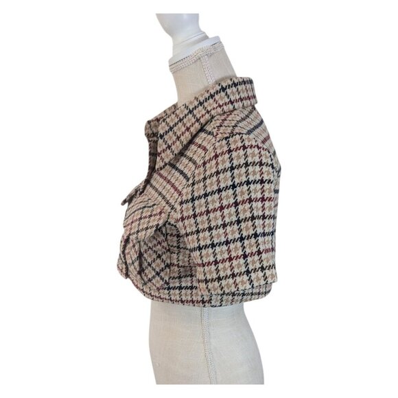 Rumored Revolve Coco Newberry Plaid Tweed Crop Top XS - Picture 3 of 4